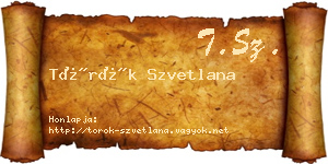 Török Szvetlana névjegykártya
